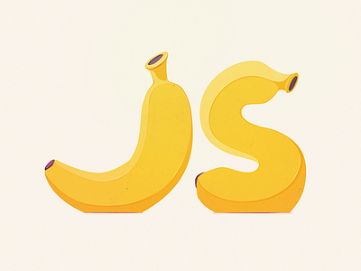 Javascript is Bananas banana code coder coding development food fruit javascript js peel programming yellow
