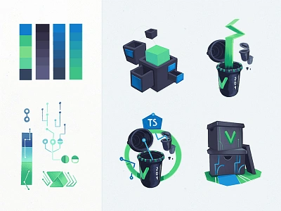 Vuex Storage Sketches boxes container data development draft drawer palette patterns process sketch storage wip