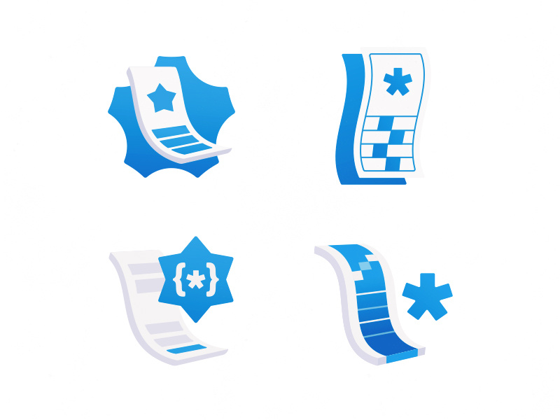 Enhanced Transcript Icons wave developers programming code coding logo education icon paper star transcript