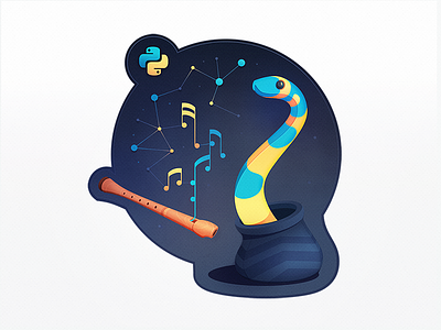 Machine Learning in Python ai charm flute machine learning music musical note notes programming python snake