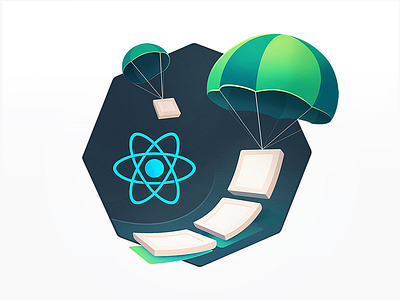 React Drag n' Drop Parachutes airdrop atom badge cards code coding course delivery developers drag drop education flying javascript lists parachute programming react sorting tech