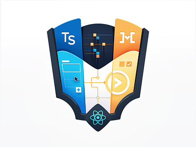 The Many-Layered React App app badge code coding course developer developers development education icon javascript programming react tech