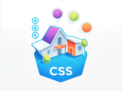 All Good in the CSS Neighbourhood badge build building code coding course css custom customize developers education house html neighbourhood programming roof selectors styles tech web development