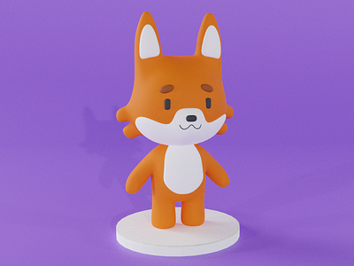 Cutie Fox 3d animation branding design graphic design illustration ui