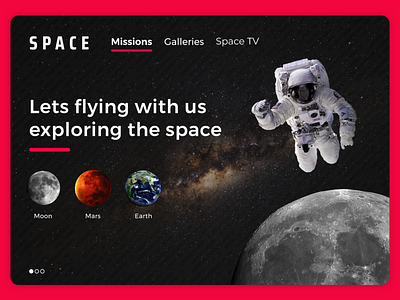 Daily UI #2 Space Landing Page design landing page space ui ux web