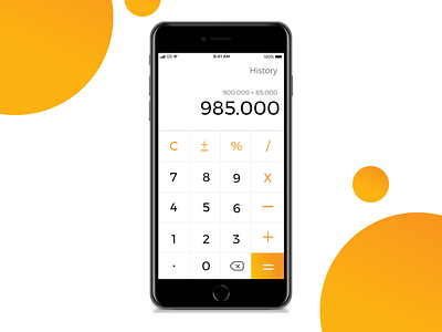 Daily UI 3 : Calculator Design calculator design ios mobile ui ux