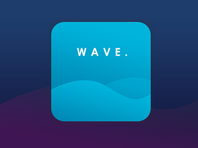 Daily UI #4 App Icon Design : WAVE. application apps blue design gradient icon mobile ui ux wave