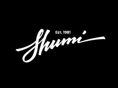 Shumi blackwhite identity lettering logo logotype typography wordmark