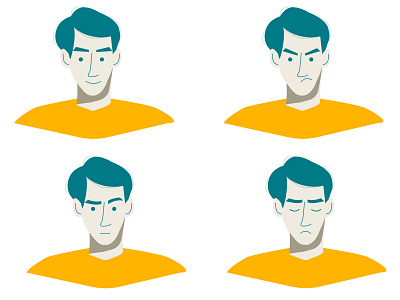 What a lovely faces design flat illustration vector