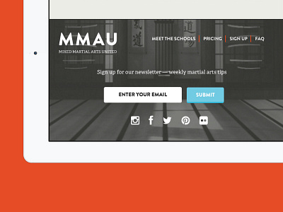 MMAU tablet footer device responsive typography web design
