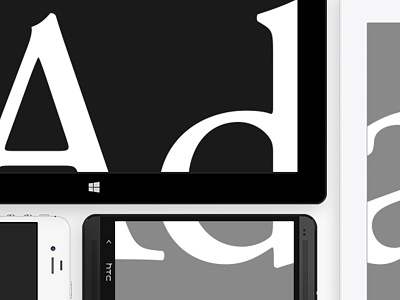 version 5 devices mobile poster type typography
