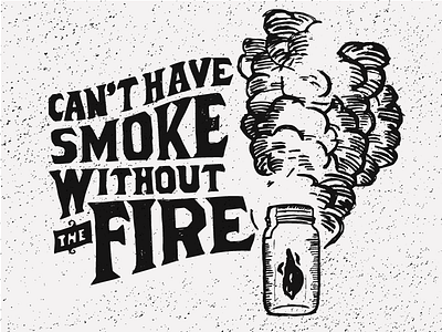 Smoke hand type illustration