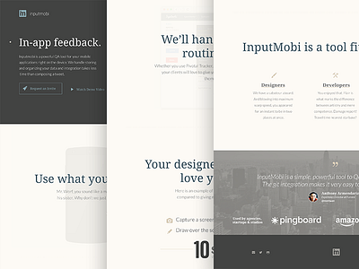 Inputmobi Marketing Website Concept