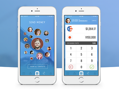 Peer-to-peer money transfer banking design fnsz funsize ios mobile mobile payments payment ui ux wallet