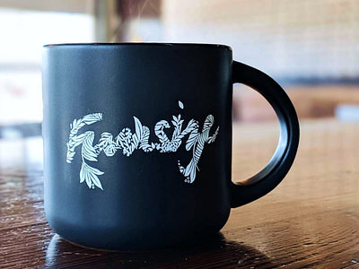 Floral Cup coffee design floral fnsz funsize illustration logo typography