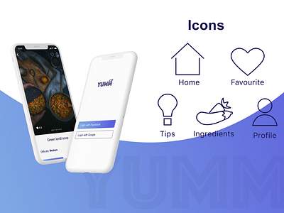 Yumm app app concept branding corporate design design app digital icon logo mobile mobile app mobile app design typography ui ui design ui designs uidesign ux uxdesign vector