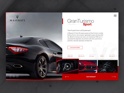 Maserati GranTurismo Sport - UI Concept