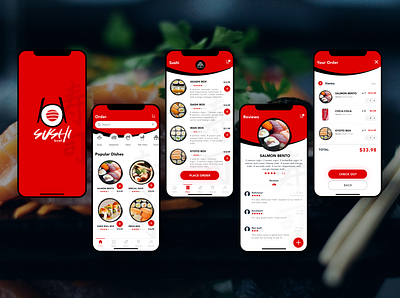 Sushi Order App app app concept mobile mobile app design mobile ui mobileapp mobileui mobileux sushi ui ux