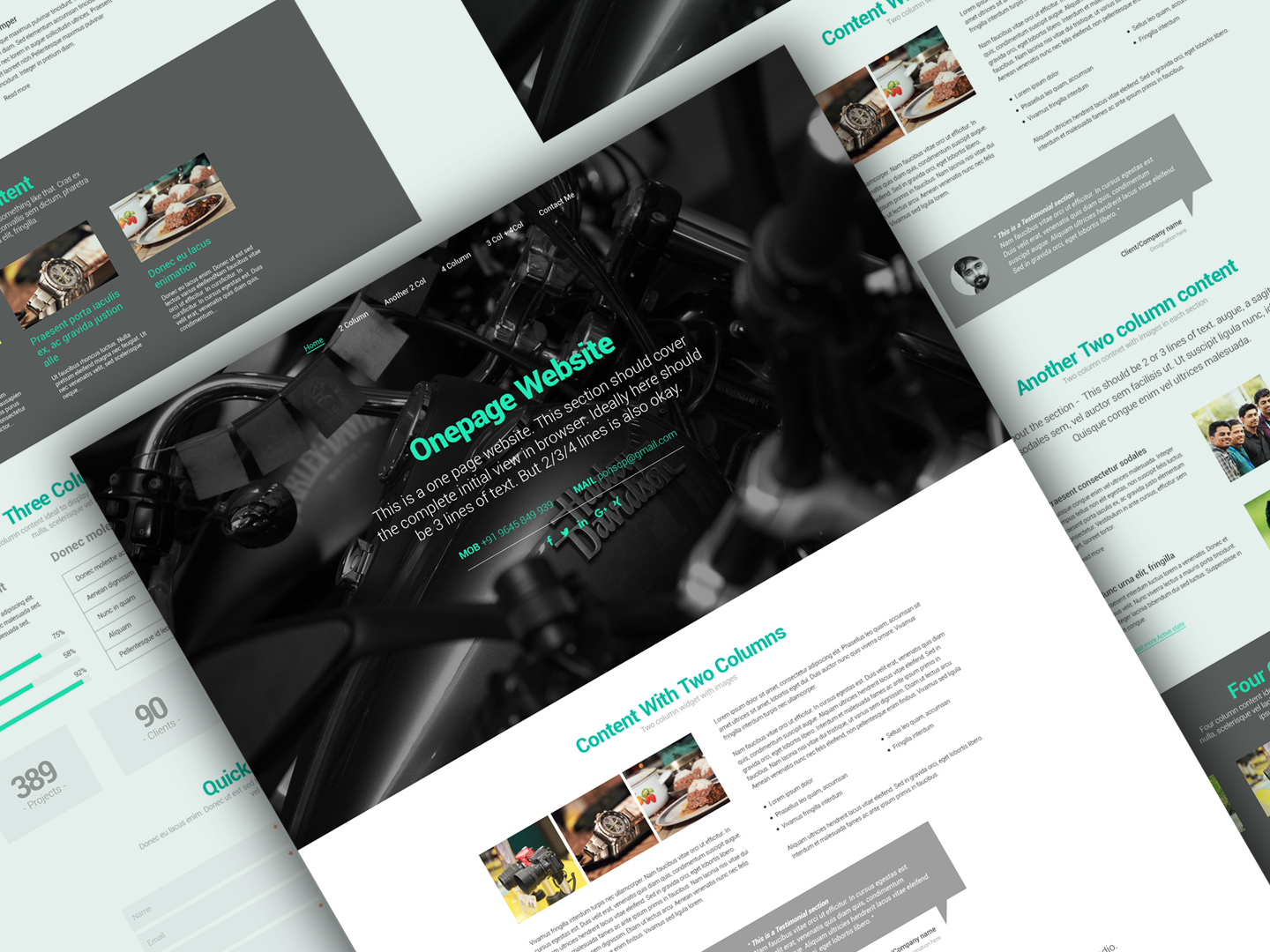 One page web template by Pons Purushothaman on Dribbble One page web template by Pons Purushothaman on Dribbble