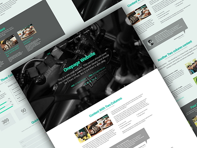 One page web template