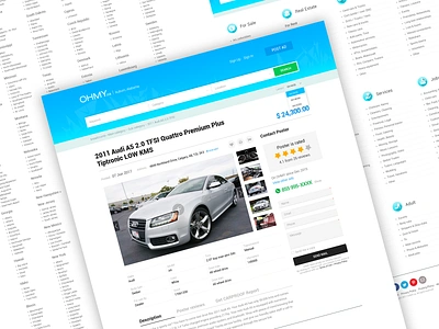 Classified website design clean design photoshop template ux visual design webdeisgn