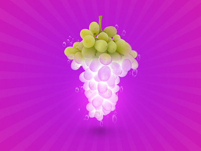 Grapes Glowing Effect bunch of grapes green colour purple colour raies