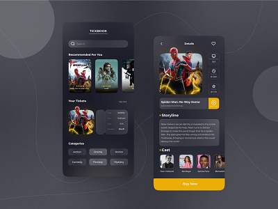 TickBook- Book cinema tickets app app app design cinema cinema app creative glassmorphism movie movie app ticket ui ui design