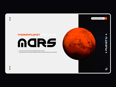 The Red Planet alien mars orange planet red space universe webdesig website