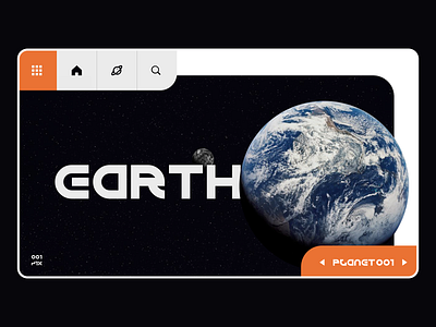 Mother Earth call to action cosmos cta cta button curve dark earth frame galaxy hierarchy layers orange planet space stars universe
