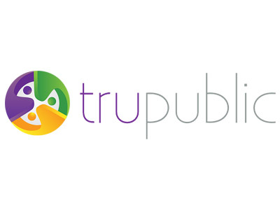 TruPublic Tri Color Logo Design Concept