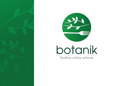 "Botanik" vegan restaurant illustrator logo restaurant branding vector vegan