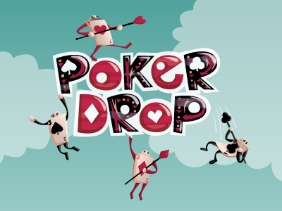 Poker Drop Title Screen game art illustration ios game poker drop vector