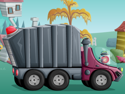 Garbage Truck adobe illustrator game art garbage truck illustration vector art video game