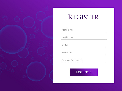 Register form form register ui