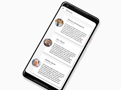 Mobile UI Review Page design ui