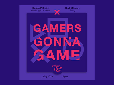 Gamers Gonna Game design flat illustration post poster typography