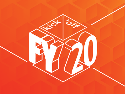 FY'20 Kickoff LOGO branding design illustration logo vector