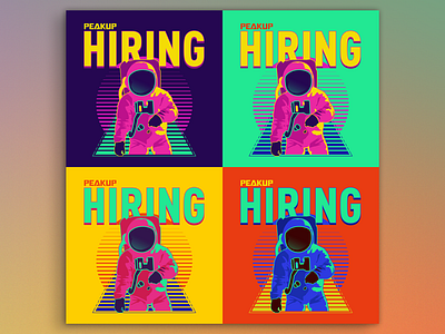 Hiring Astronaut Concept concept design illustration vector