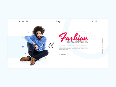Shopping Site app banner branding clean commercial ecommerce flat ios logo minimal shopping shopping site typography ui ux web web design website