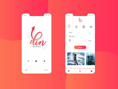 Din travel mobile app