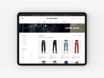 G-Star - Redesign. categories design system ecommerce filter g star labels platform redesign ui ux