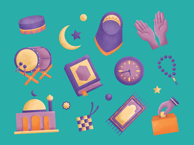 Ramadan icon illustration