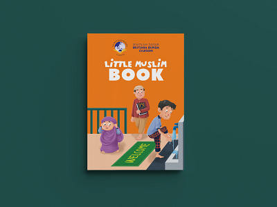 Little Moslem book character colorful design illustration kid moslem pray school texture