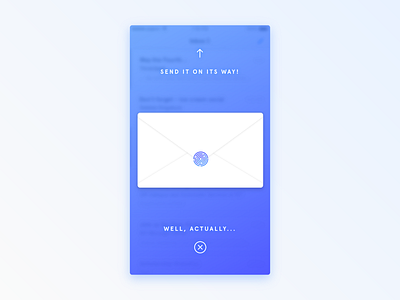 Courier – Send Me! concept email gesture interaction letter mobile send swipe thumbprint ui ux