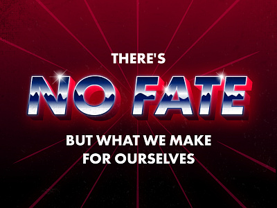 No Fate - 80's Typography