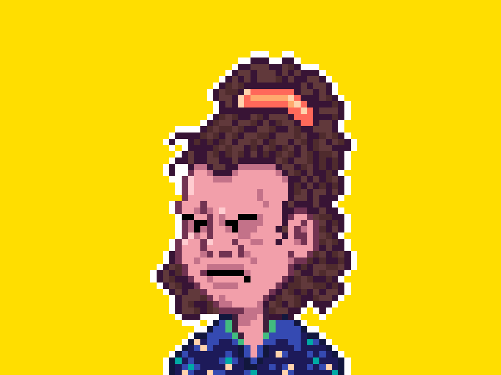 Stranger Portraits - El animation design el eleven frame by frame gif illustration pixel pixelart stranger things yellow