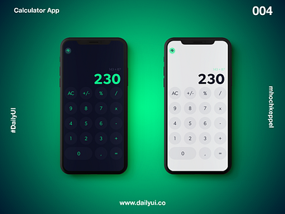 #DailyUI challenge – Calculator App (004)