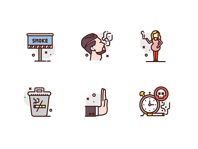 Quit Smoking icon icons illustration illustrations premium smoke