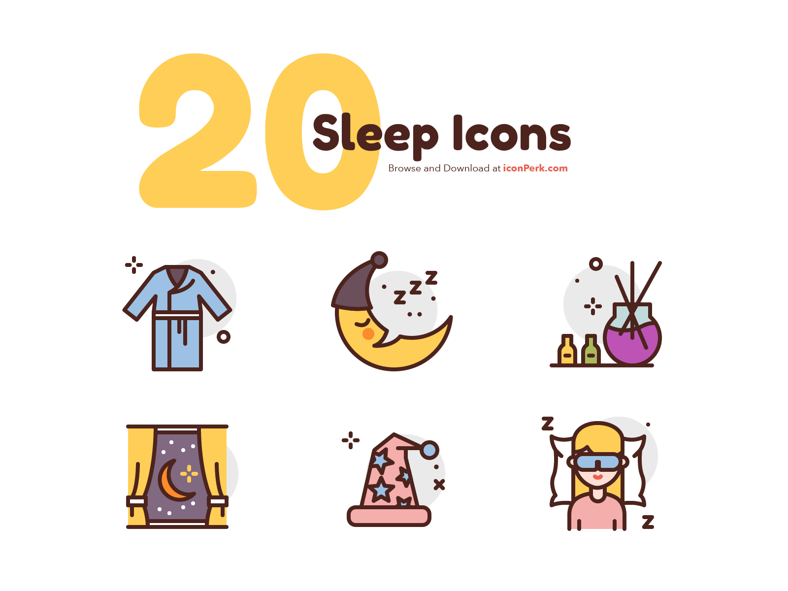 Sleep Icons icon icons illustration night premium sleep