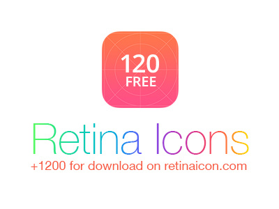 RetinaIcon Freebie free freebie icons line mini outline path psd retina stroke vector